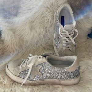 Steve Madden Silver Glitter Rubie Star Sneakers